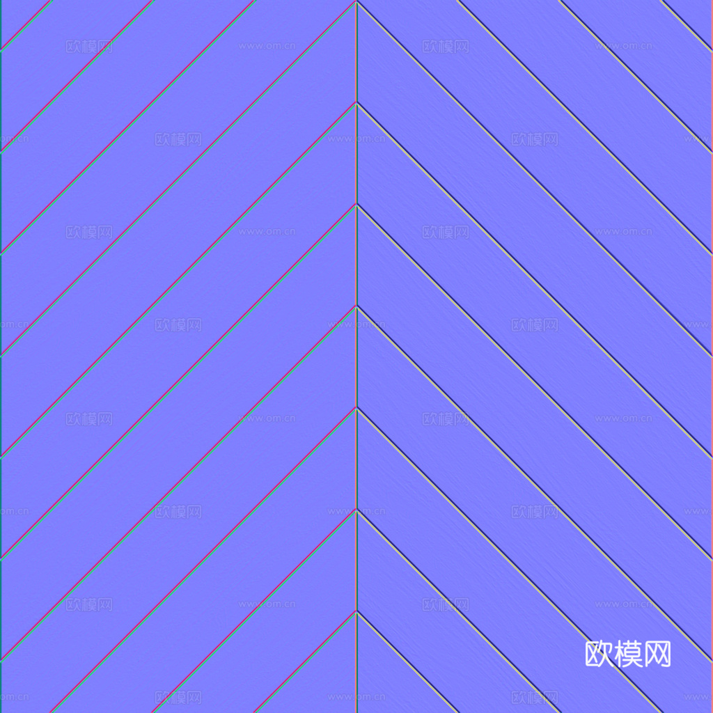 无缝木地板鱼骨铺 PBR材质贴图 1k