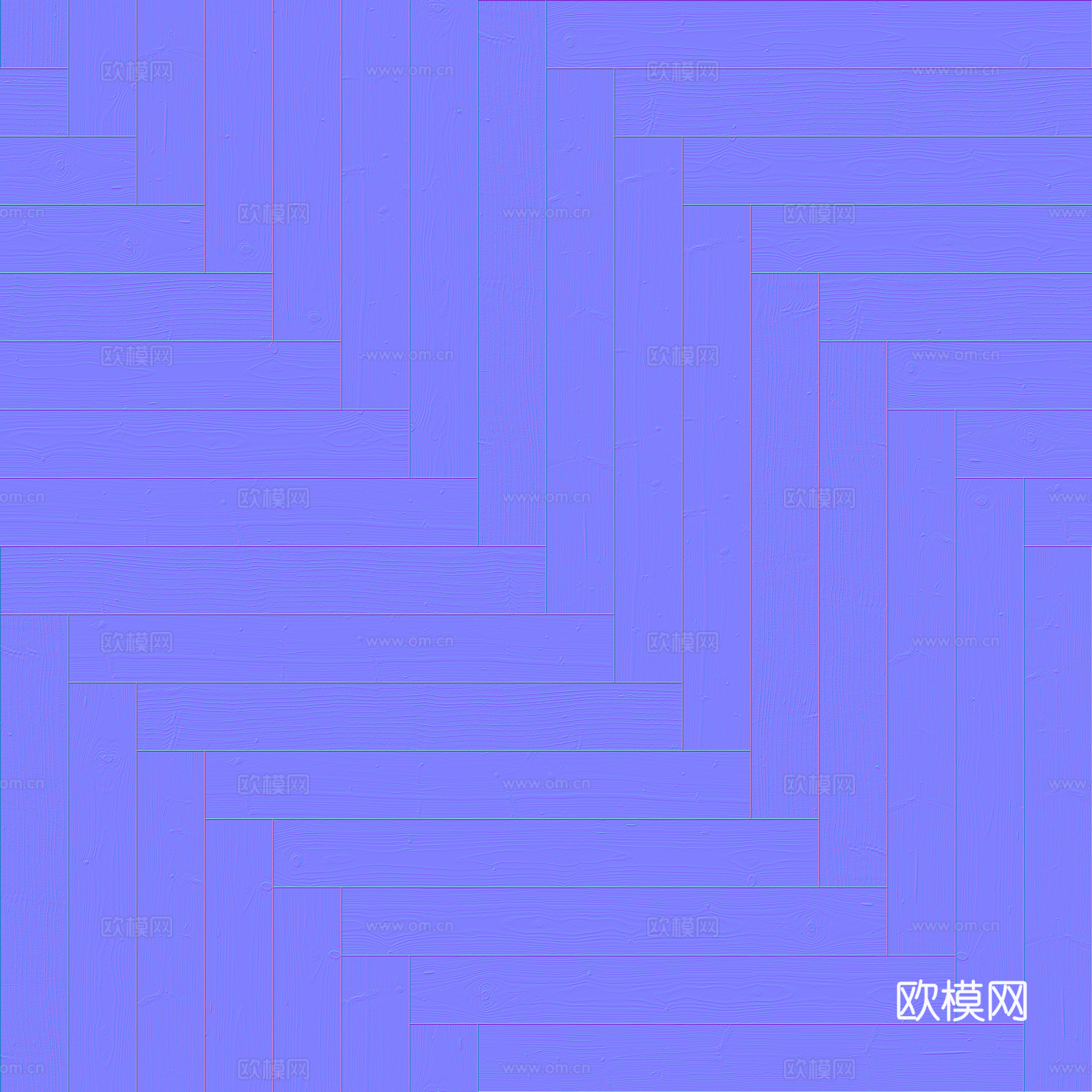 无缝木地板人字铺 PBR材质贴图 2k