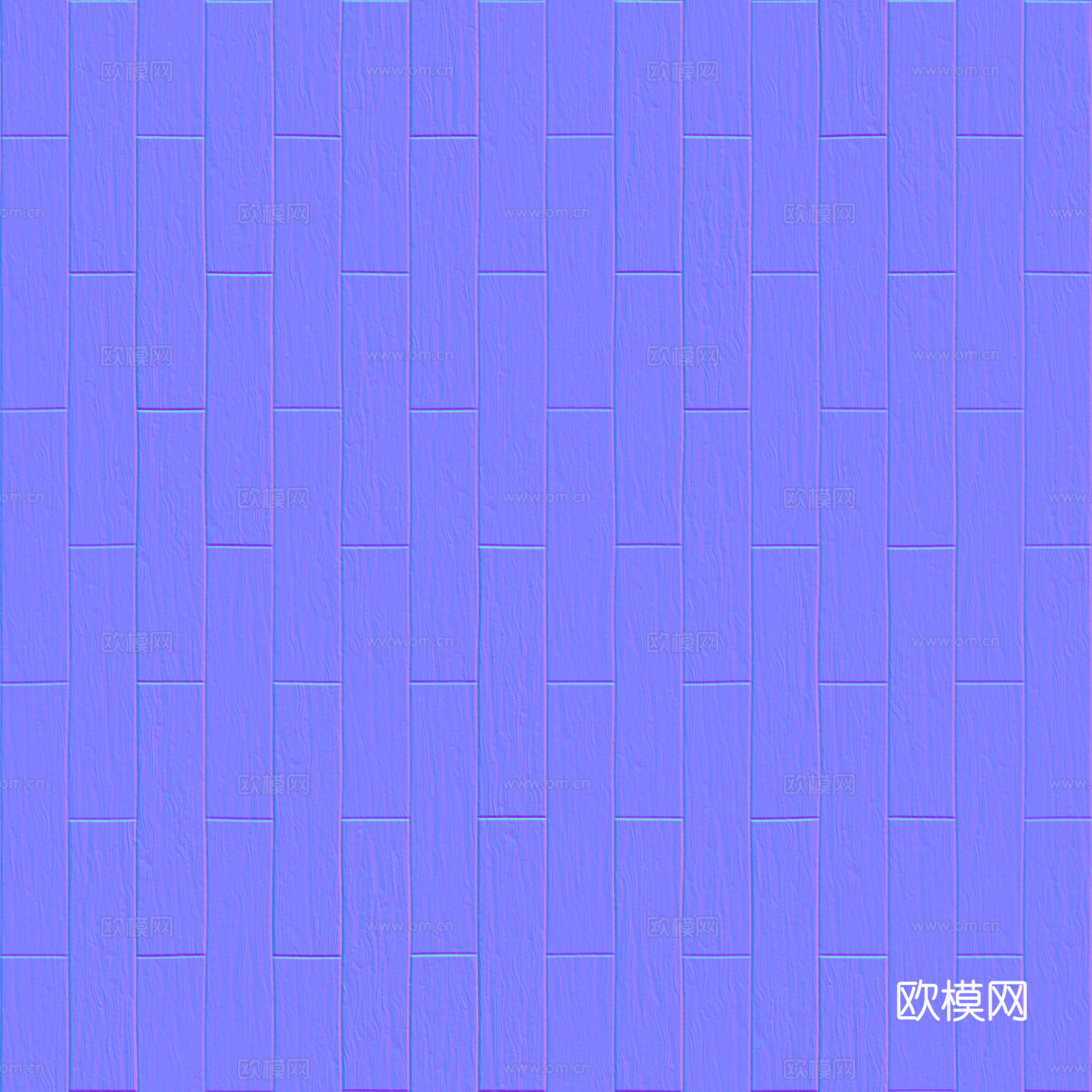 无缝木地板工字铺 PBR材质贴图 2k