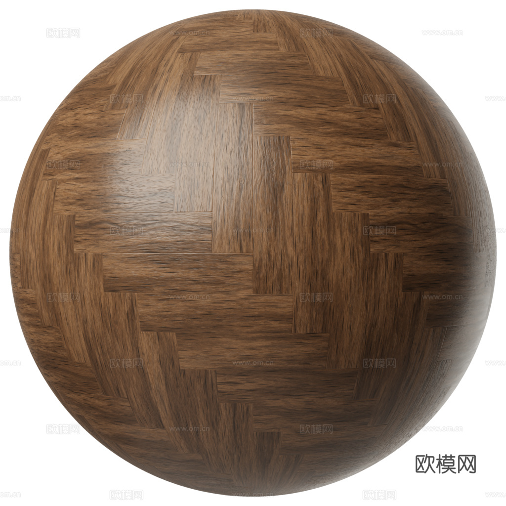 无缝木地板人字铺 PBR材质贴图 2k