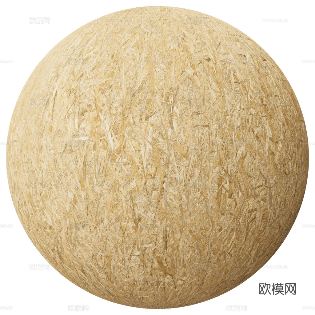 刨花板欧松板OSB板 PBR材质贴图 1k