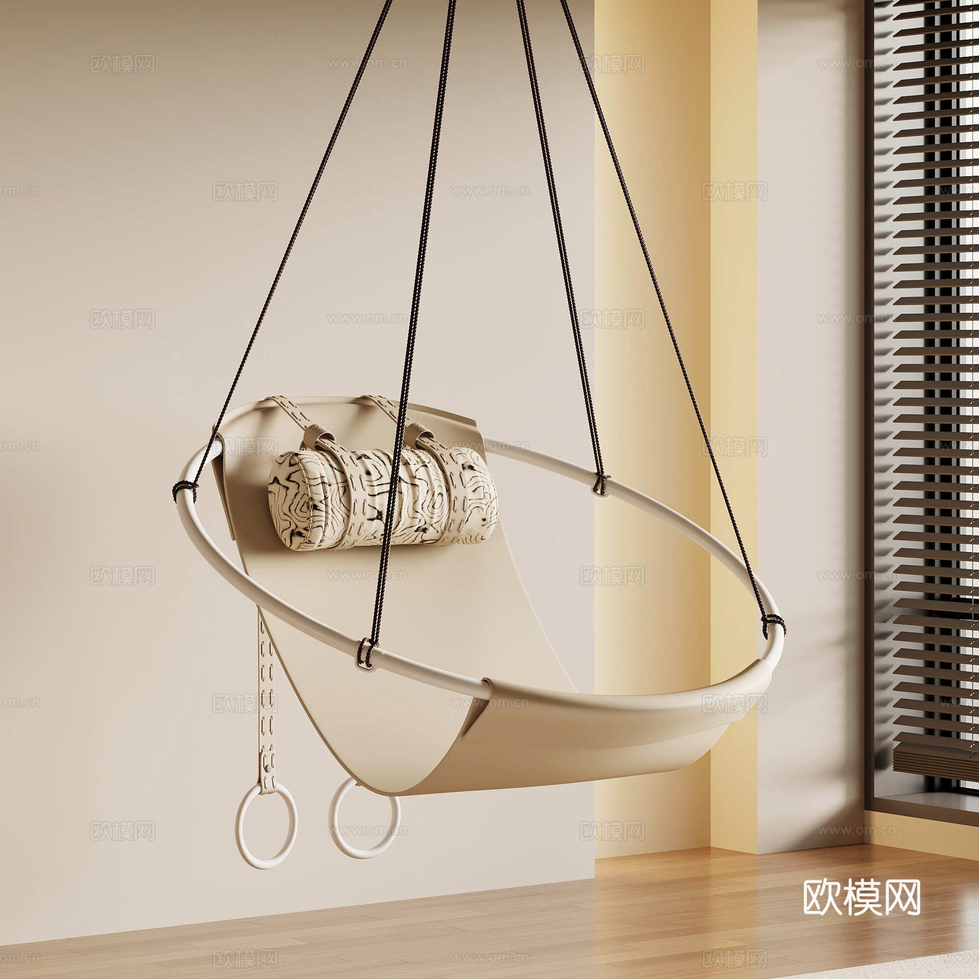 现代吊椅 皮革吊椅su模型