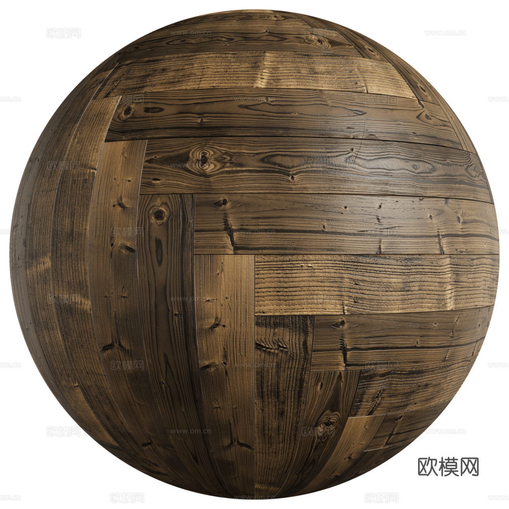 无缝木地板人字铺 PBR材质贴图 1k