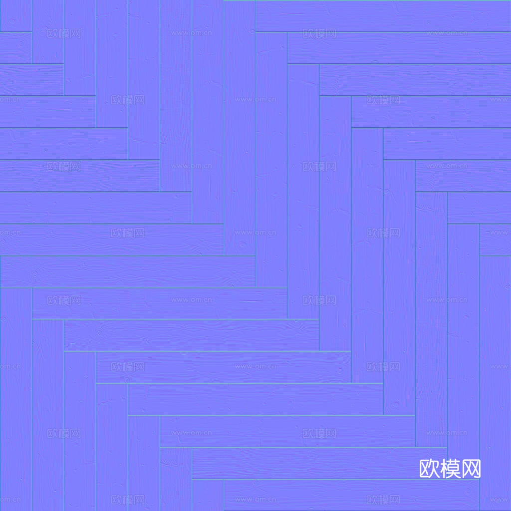 无缝木地板人字铺 PBR材质贴图 1k