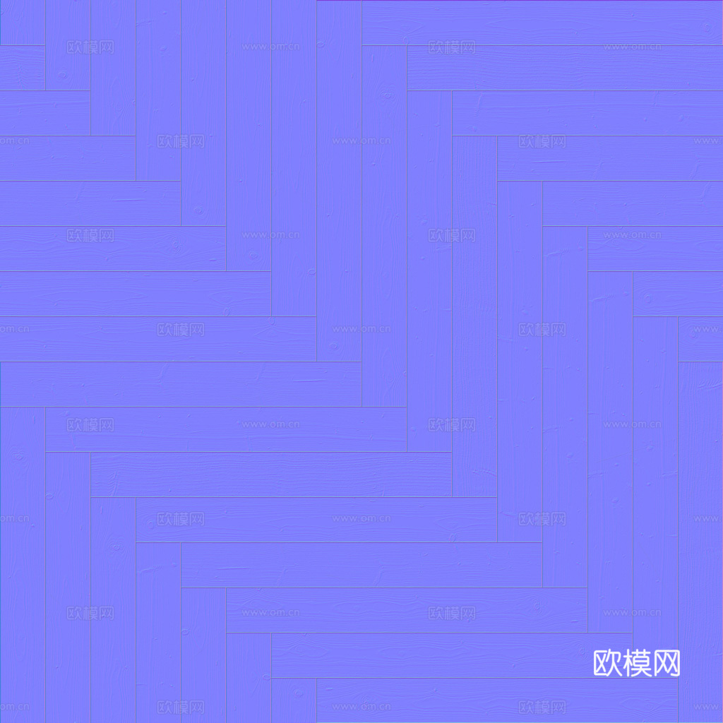 无缝木地板人字铺 PBR材质贴图 1k