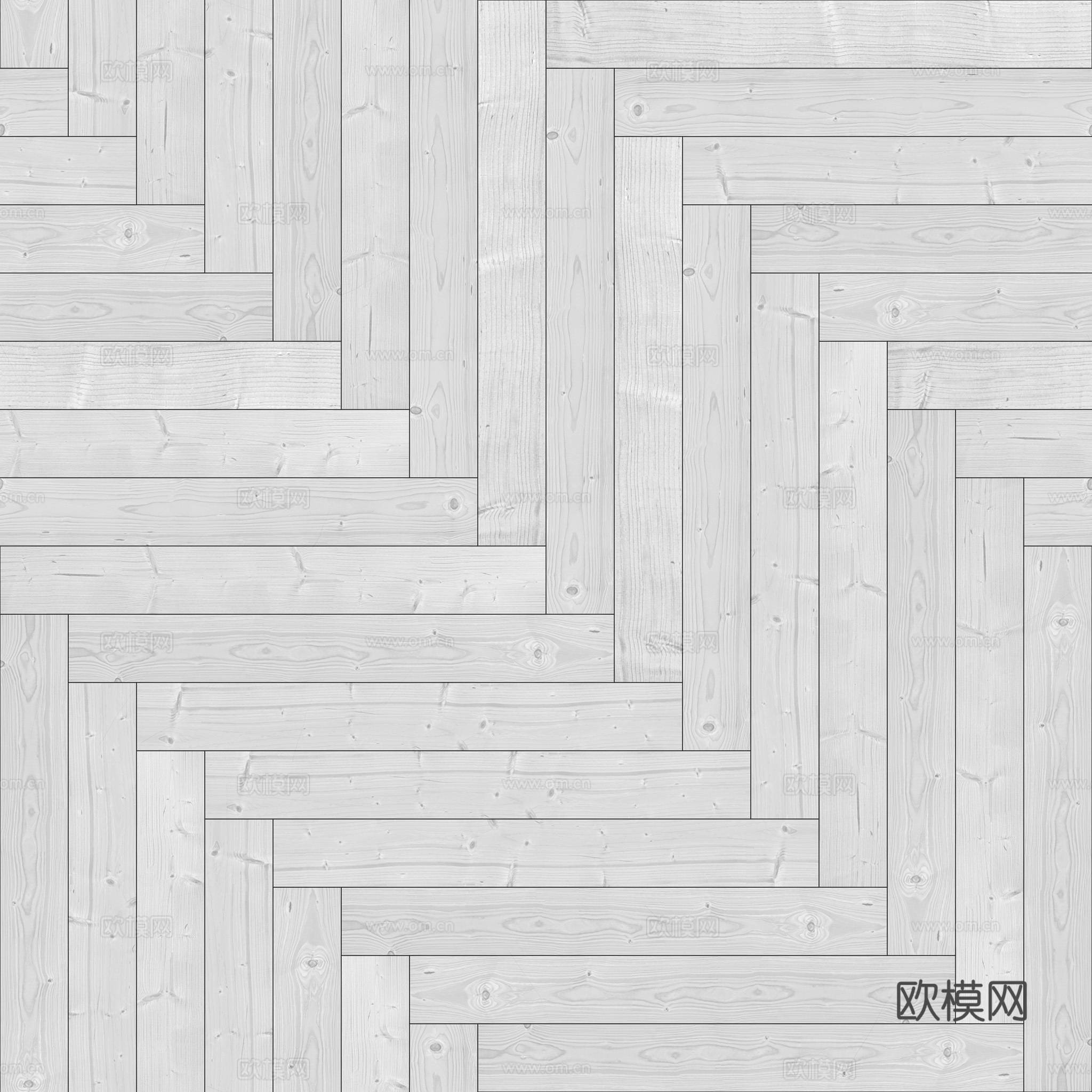 无缝木地板人字铺 PBR材质贴图 2k