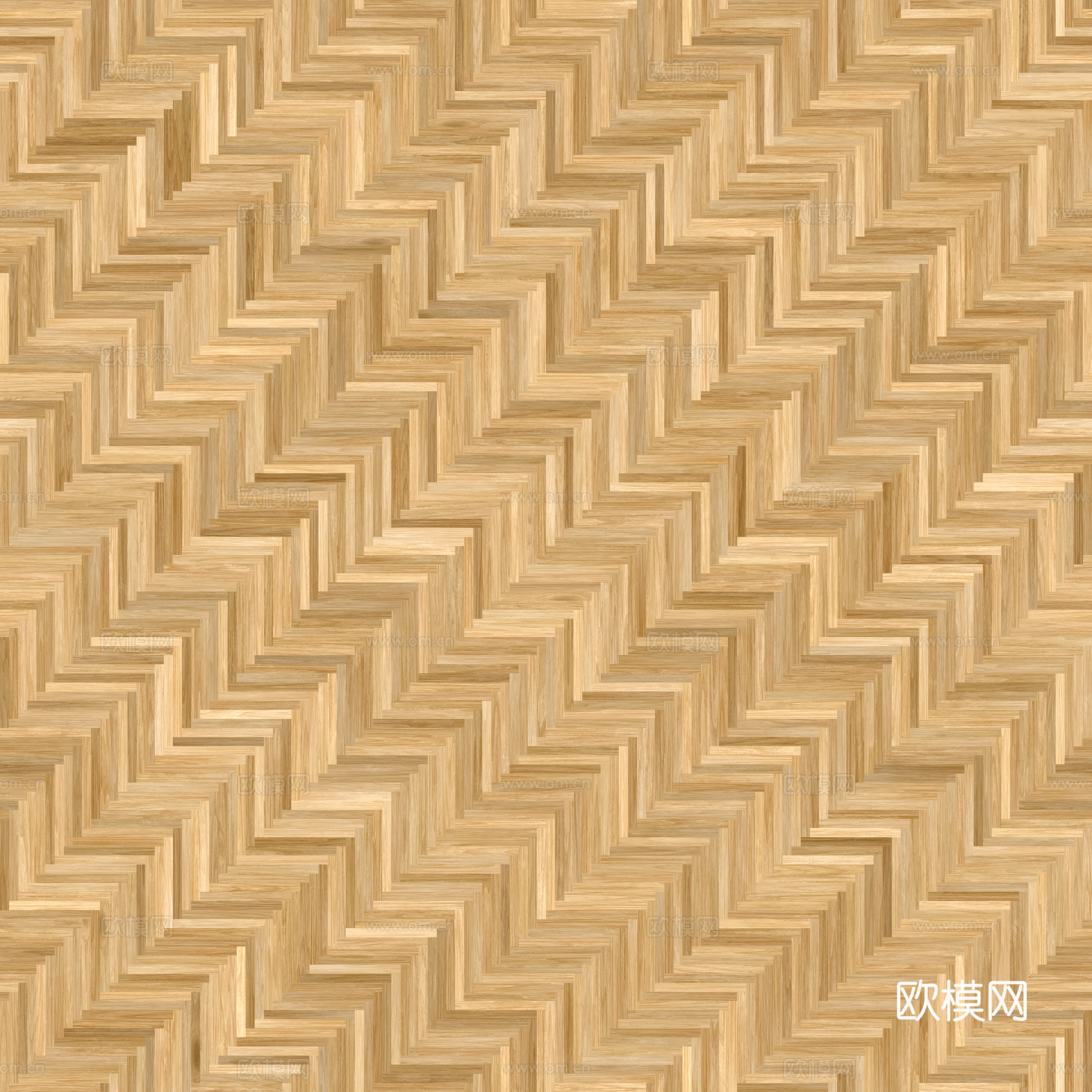 无缝木地板人字铺 PBR材质贴图 2k