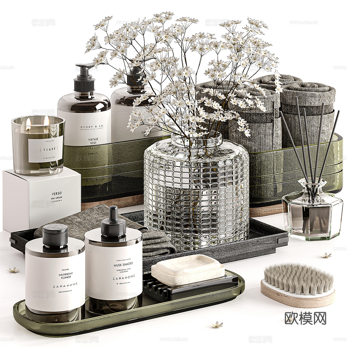 化妆品 洗护用品3d模型下载（渲染图1）