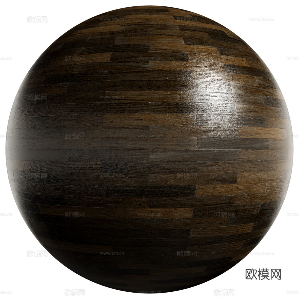 无缝木地板工字铺 PBR材质贴图 2k