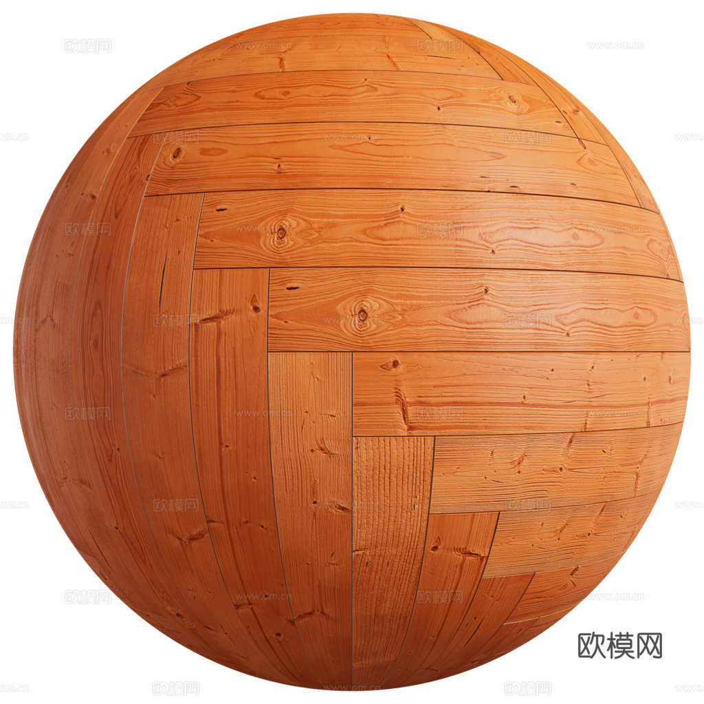 无缝木地板人字铺 PBR材质贴图 1k