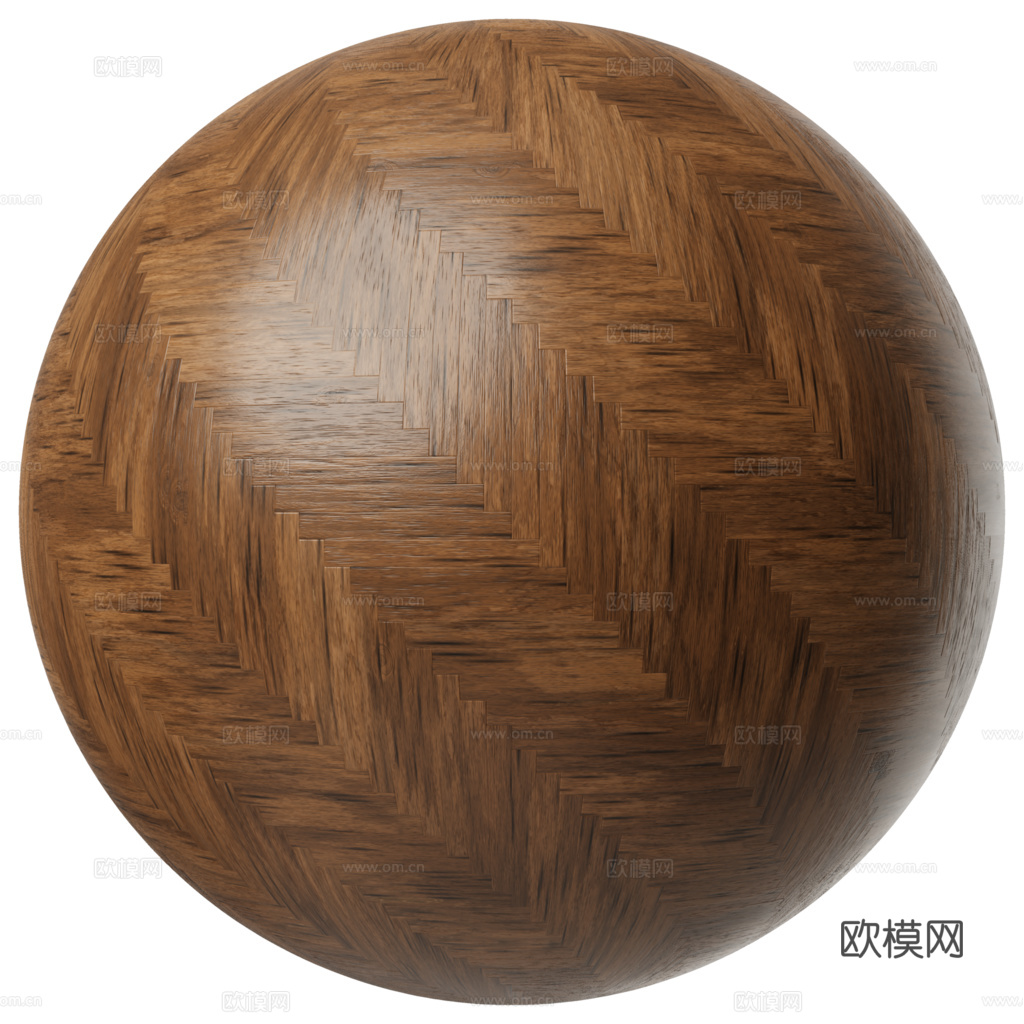 无缝木地板人字铺 PBR材质贴图 1k