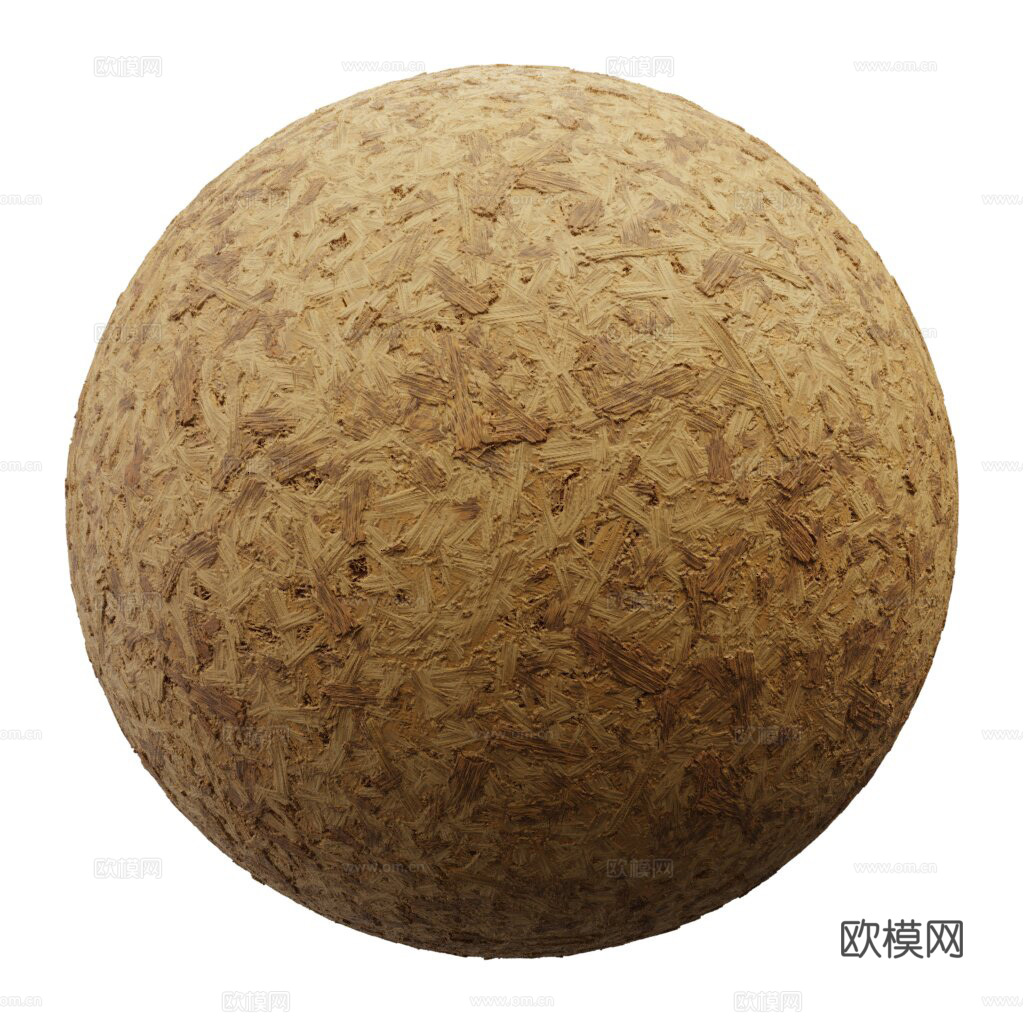 刨花板欧松板OSB板 PBR材质贴图 2k