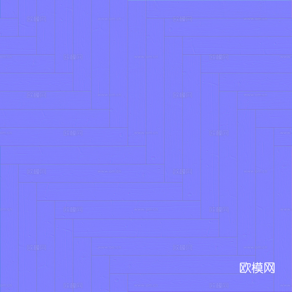 无缝木地板人字铺 PBR材质贴图 1k