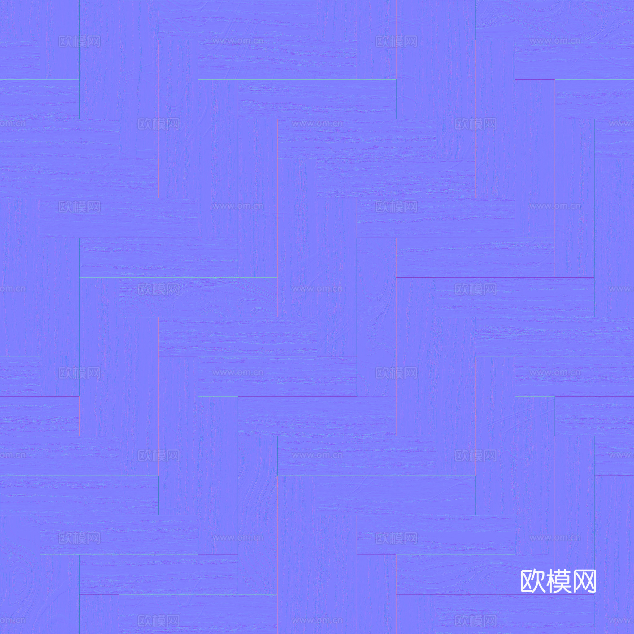 无缝木地板人字铺 PBR材质贴图 2k
