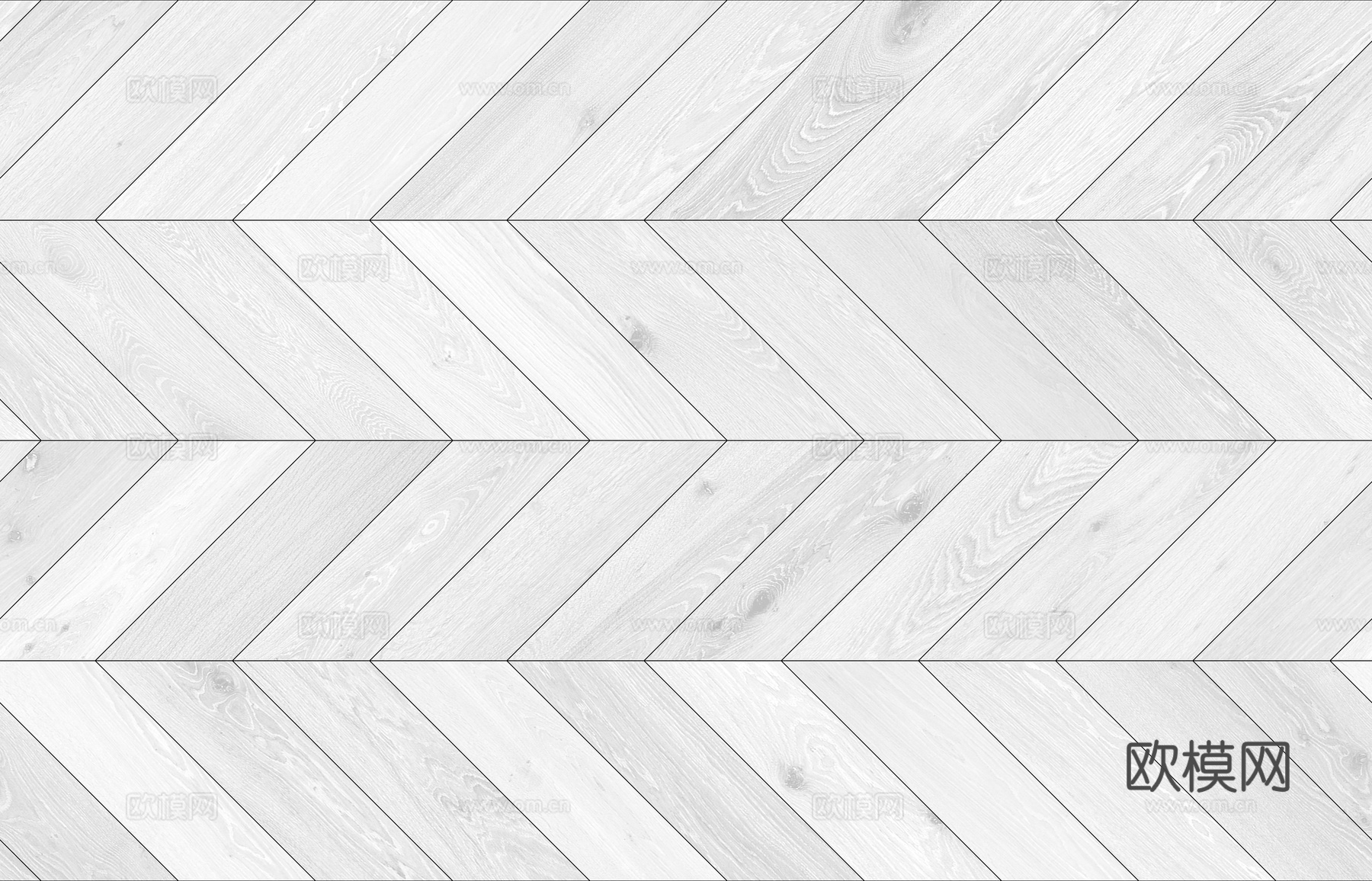 无缝木地板鱼骨铺 PBR材质贴图 4k