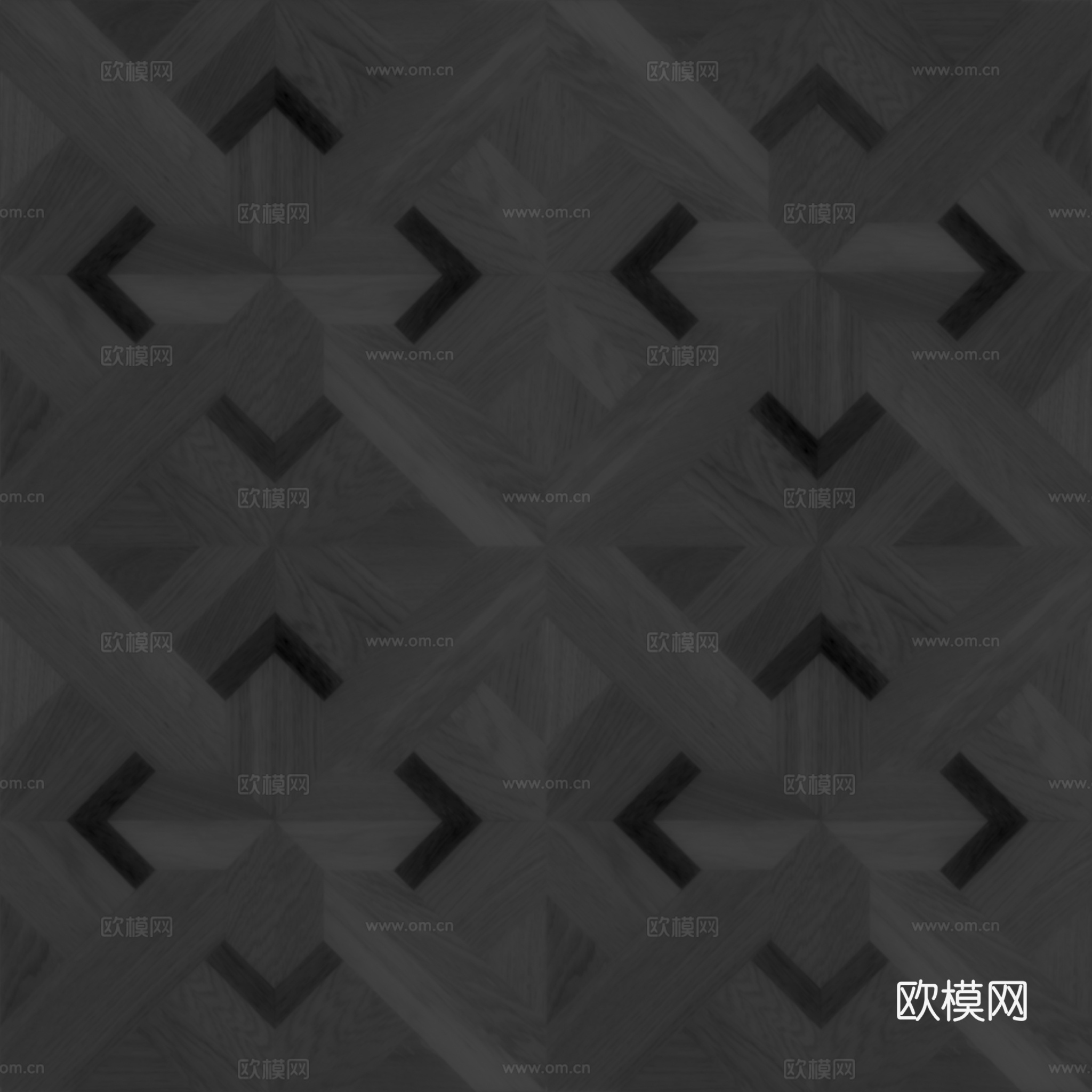 无缝拼花木地板 PBR贴图 2k