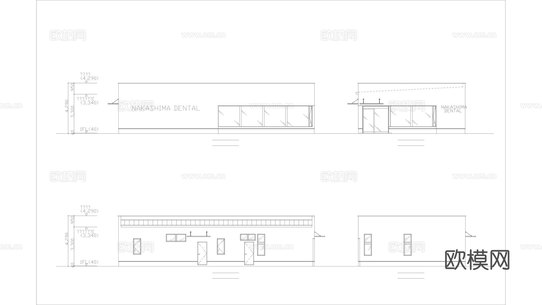 牙科诊所建筑cad施工图cad施工图