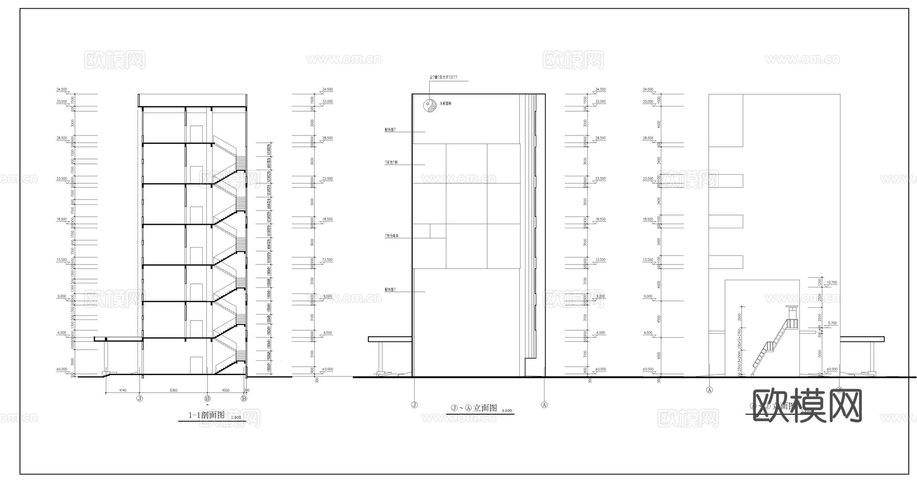 制粉车间建筑cad施工图