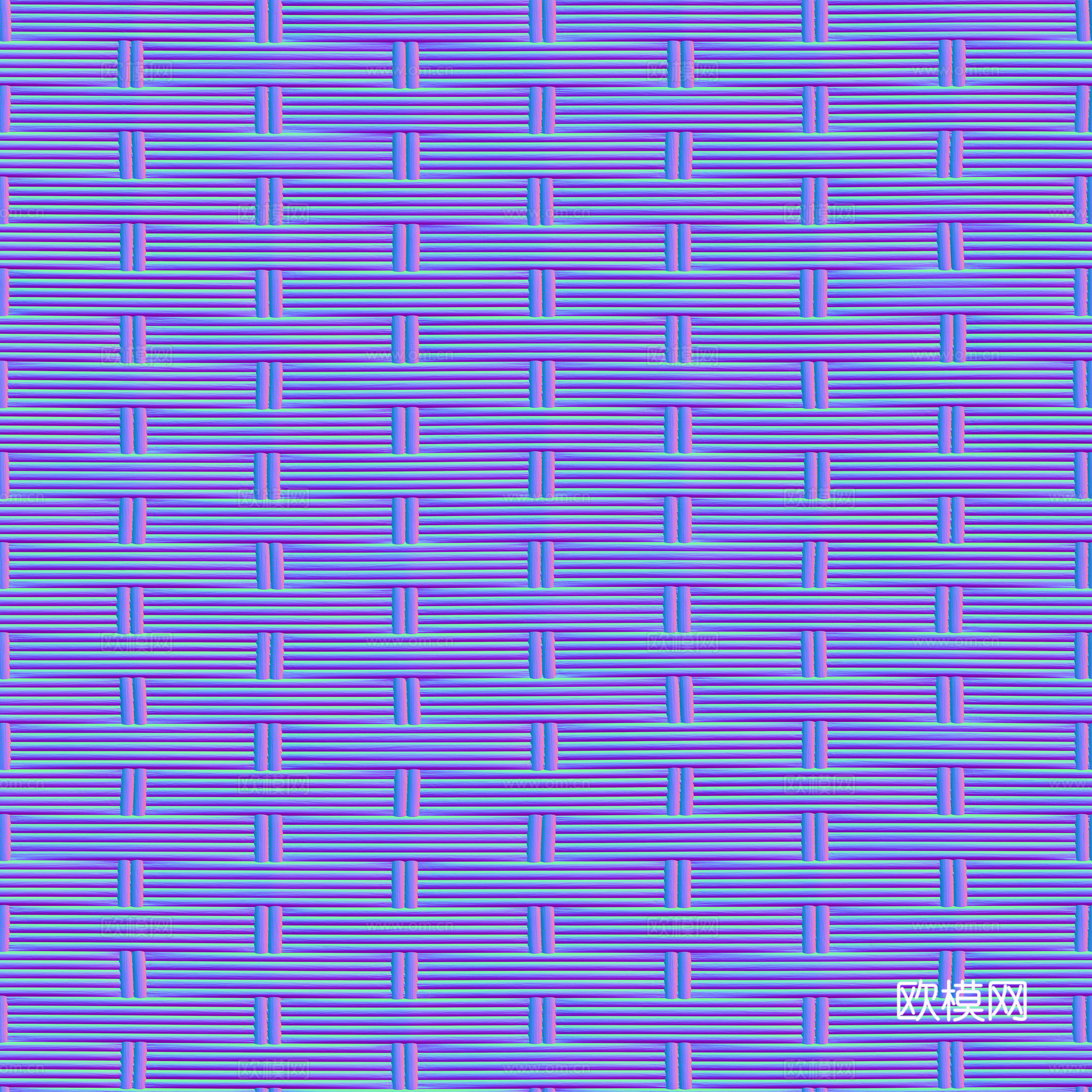 藤编竹编编织品 PBR材质贴图 2k