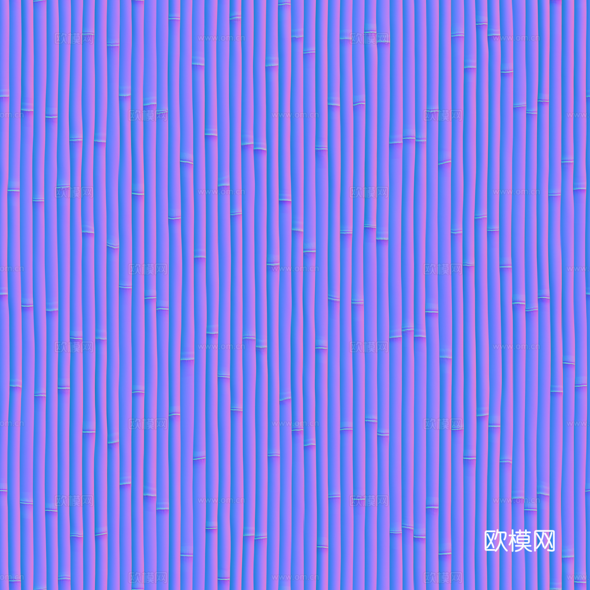 竹子竹篱笆竹排竹墙 PBR材质贴图 2k