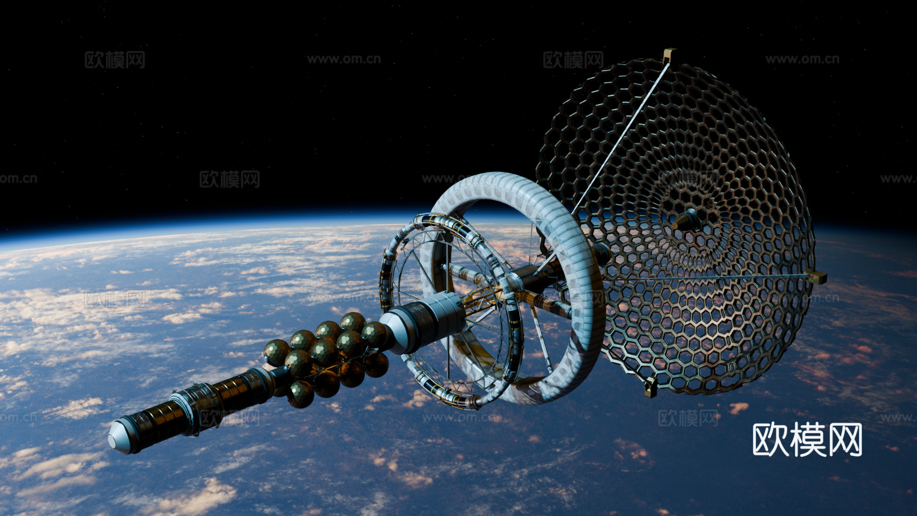 太空站 太空飞船 太空空间站 太空舱 航天器 卫星su模型