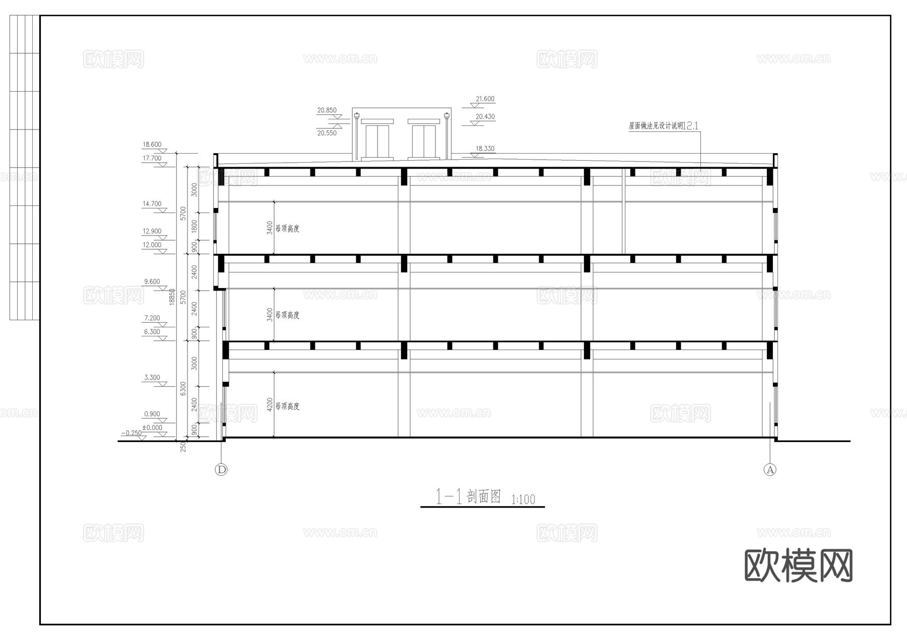 装配车间建筑图cad施工图