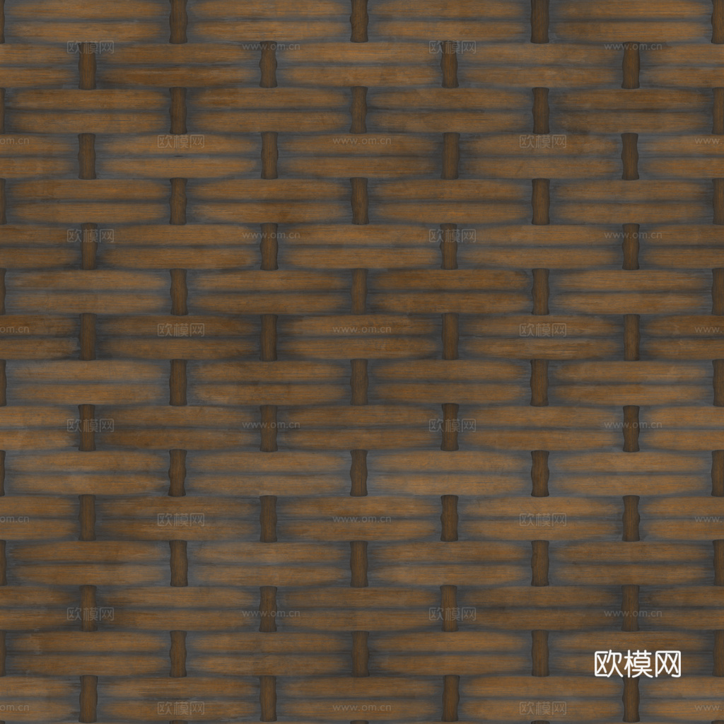 藤编竹编编织品 PBR材质贴图 1k