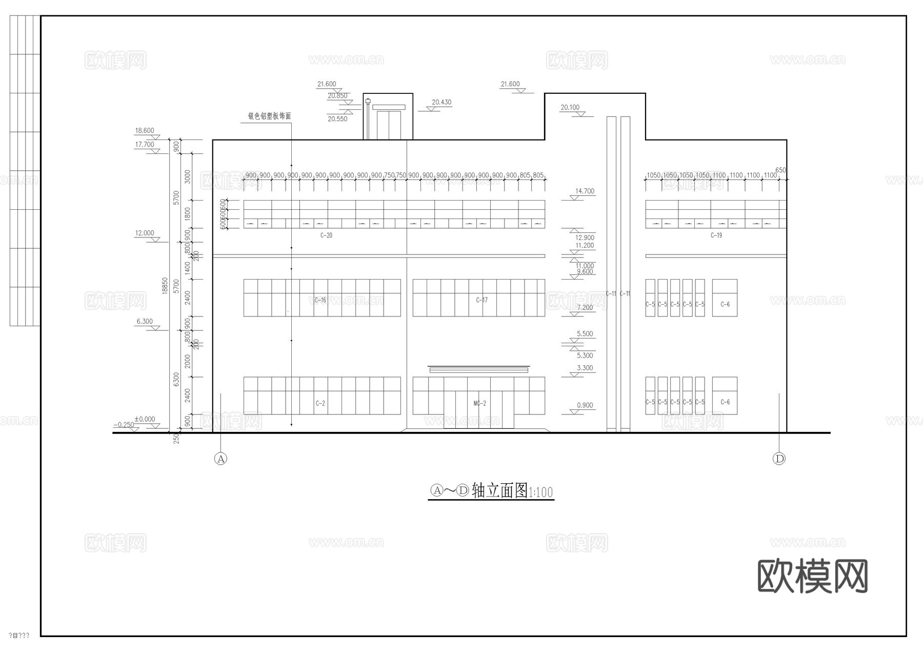装配车间建筑图cad施工图