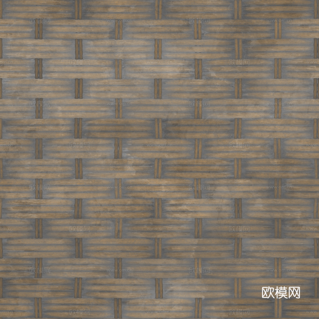 藤编竹编编织品 PBR材质贴图 1k