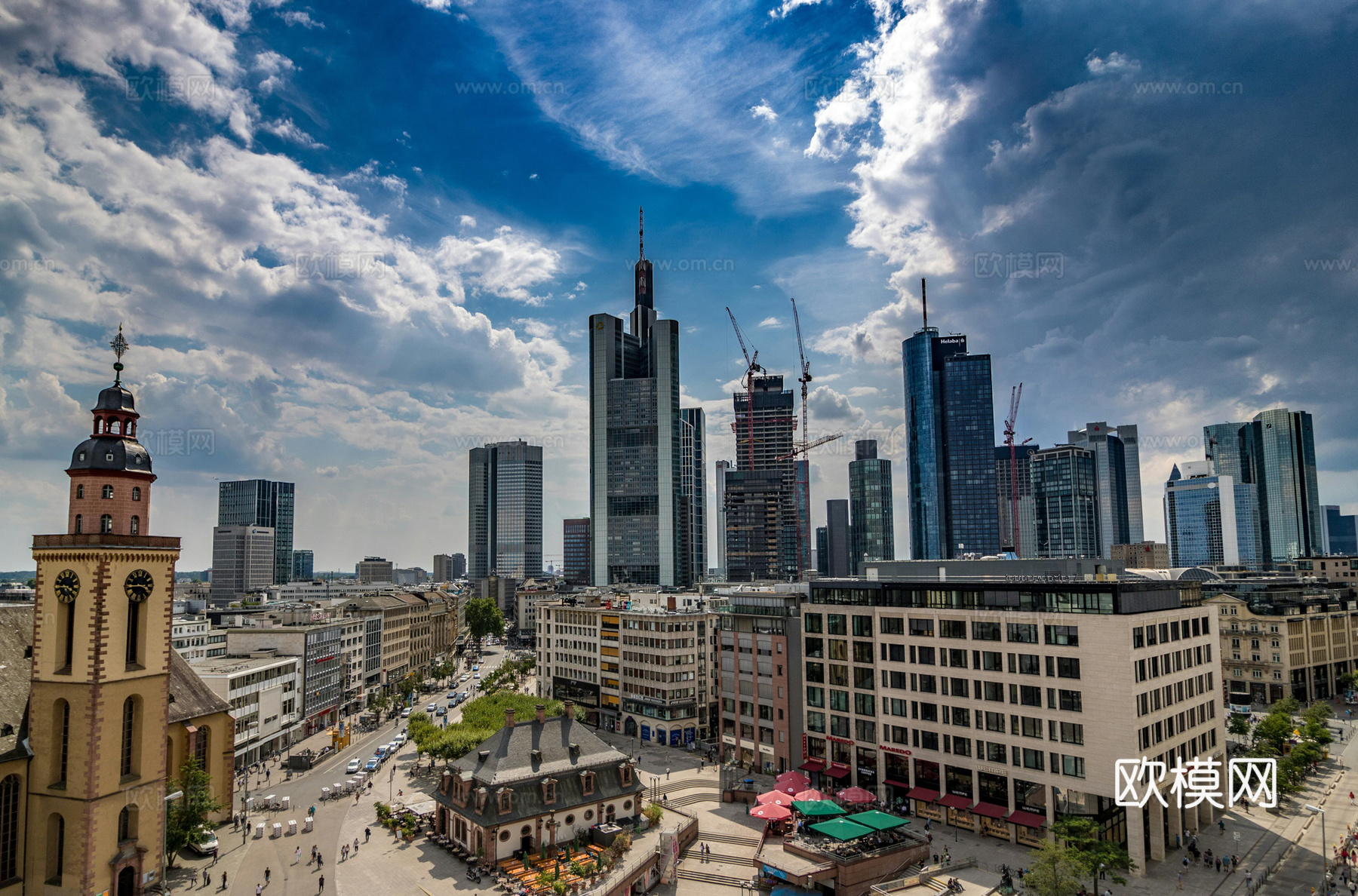 白天城市天空外景下载