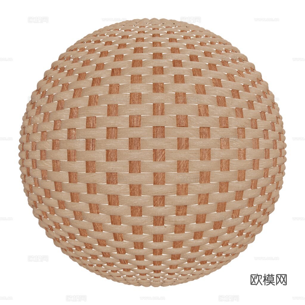 藤编竹编编织品 PBR材质贴图 1k