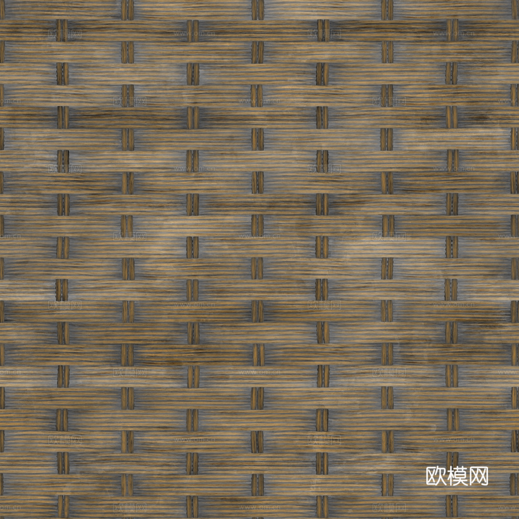 藤编竹编编织品 PBR材质贴图 1k