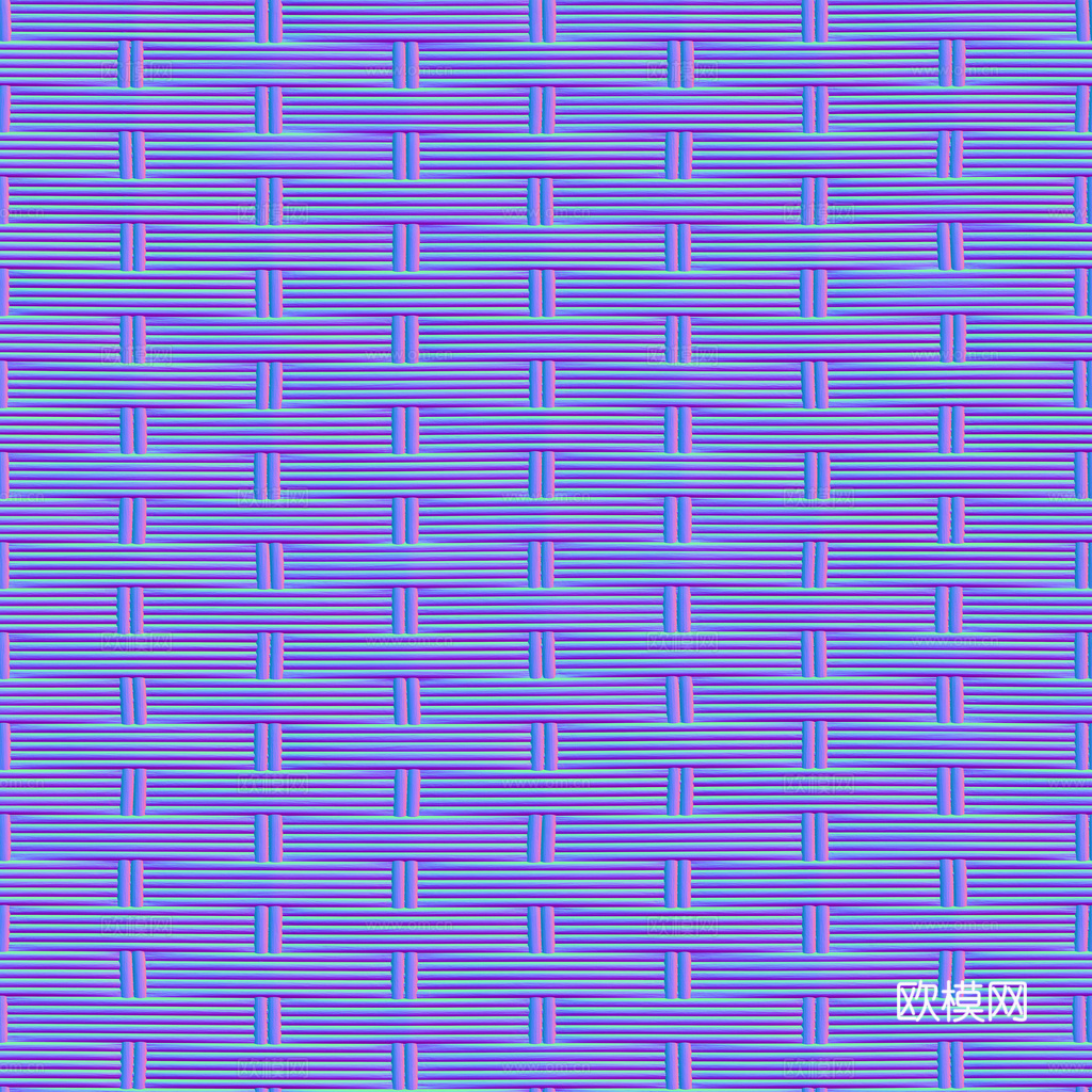 藤编竹编编织品 PBR材质贴图 1k