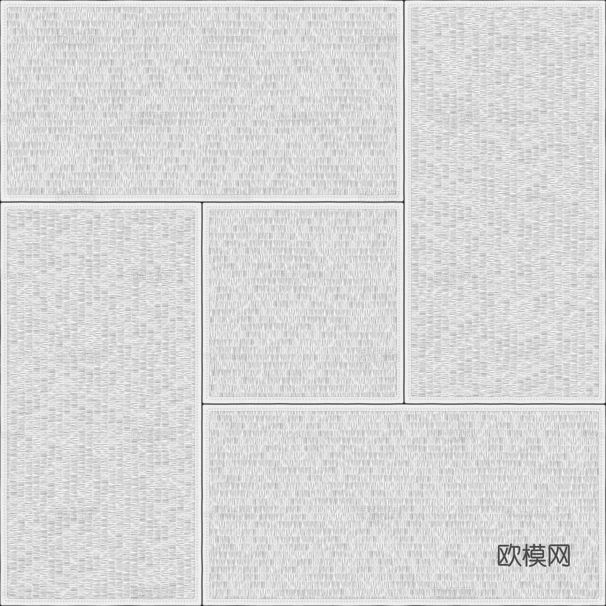 榻榻米竹席竹编 PBR贴图 2k