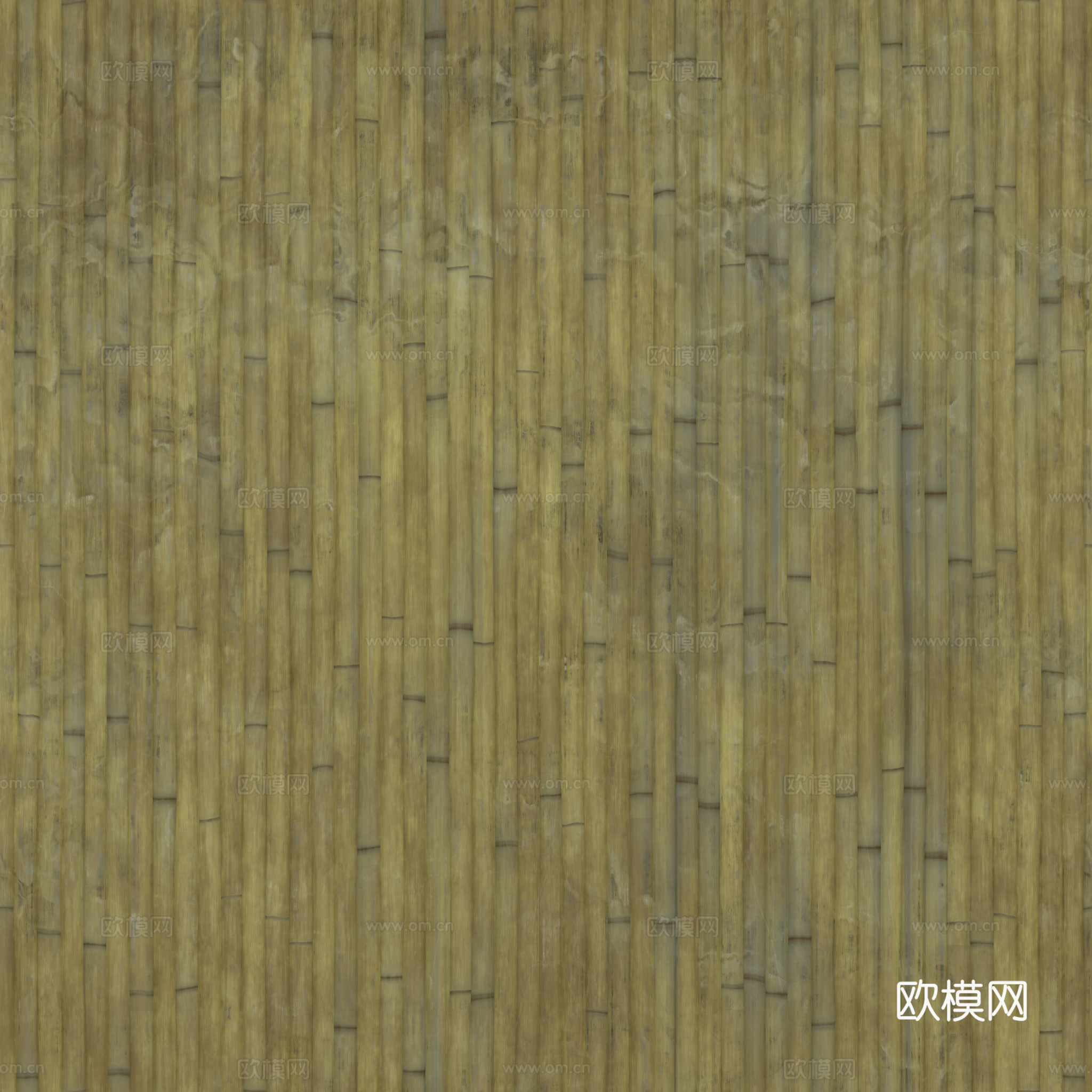 竹子竹篱笆竹排竹墙 PBR材质贴图 2k