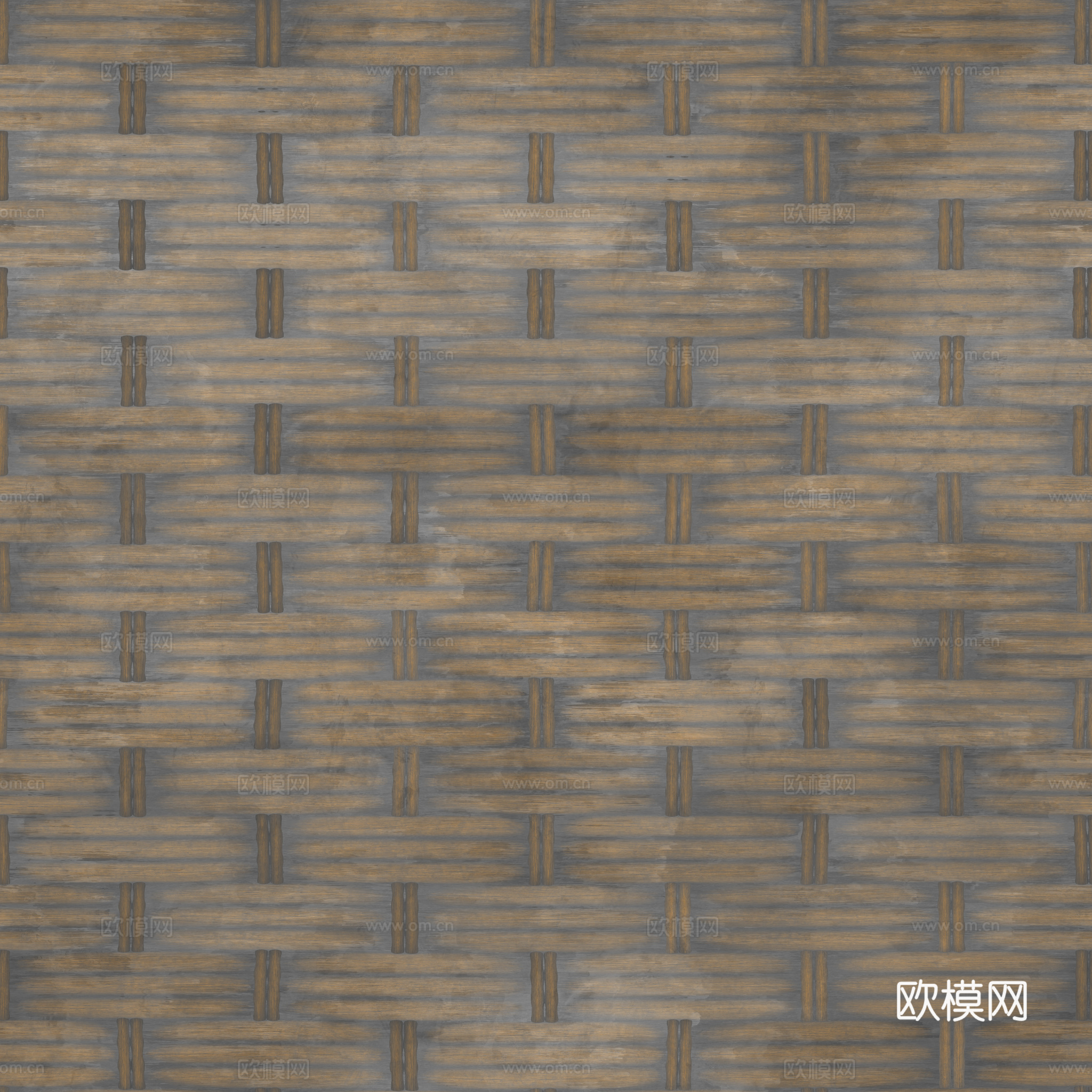 藤编竹编编织品 PBR材质贴图 2k