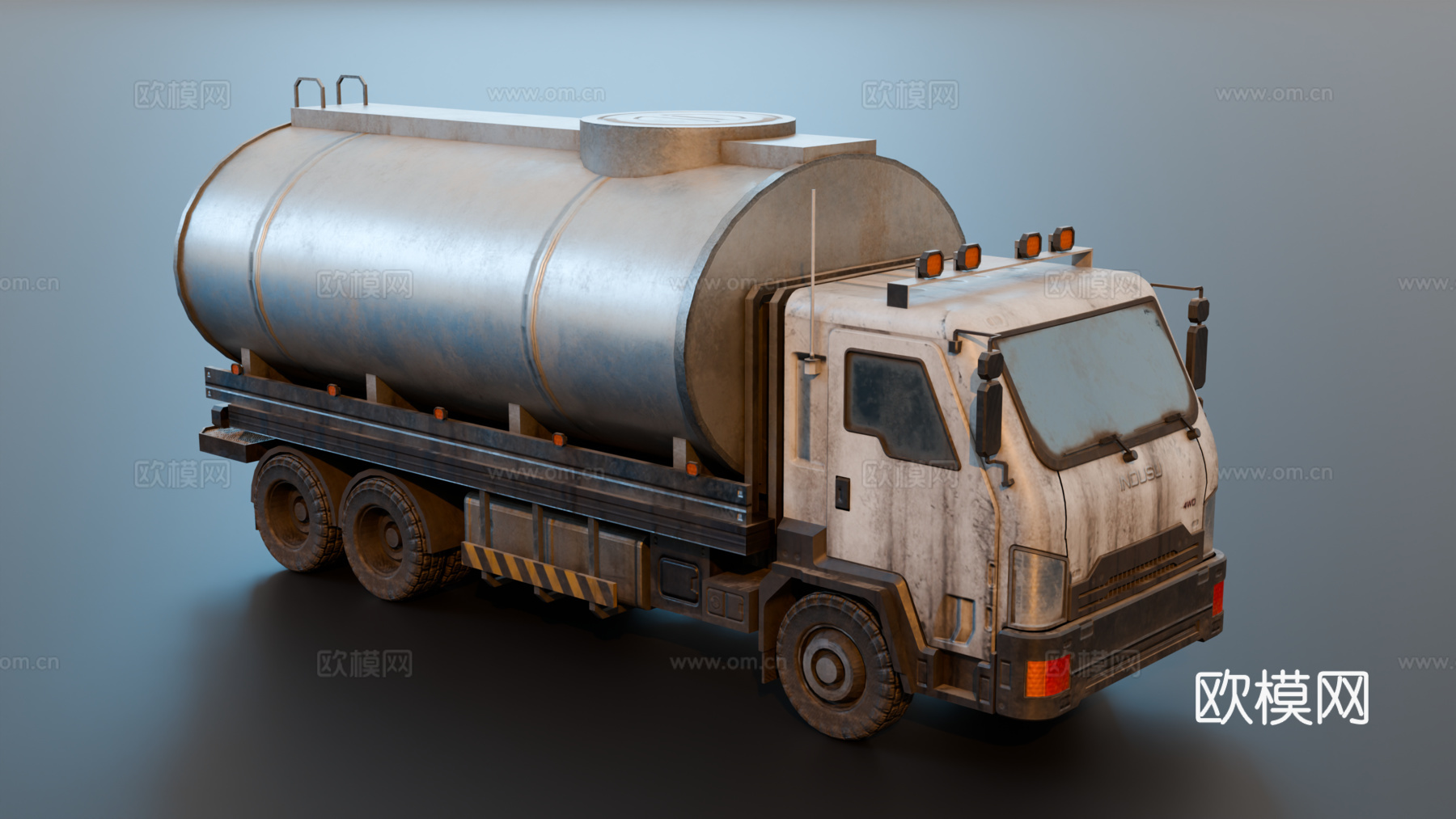 油罐车 油罐货车 罐车 工程车辆su模型
