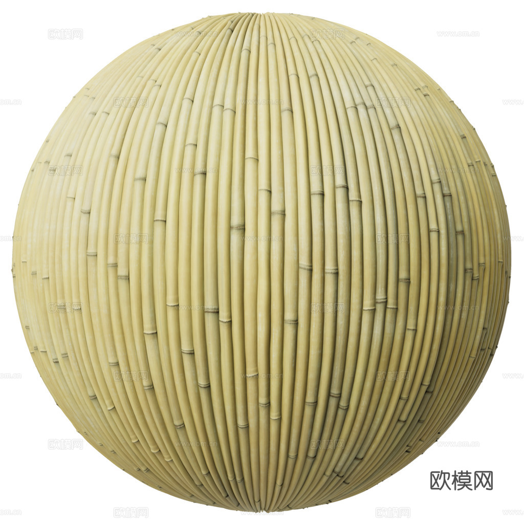 竹子竹篱笆竹排竹墙 PBR材质贴图 2k