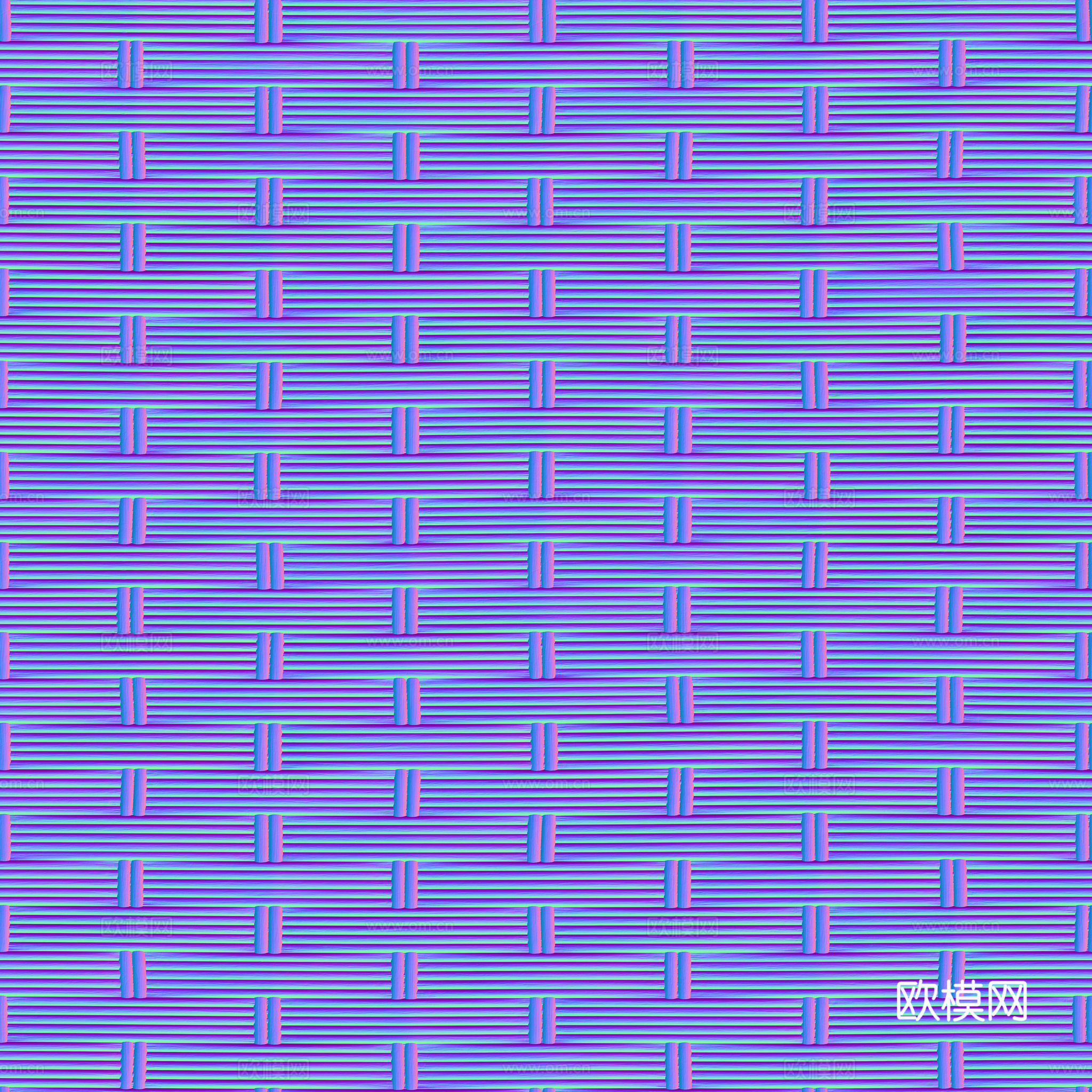 藤编竹编编织品 PBR材质贴图 2k