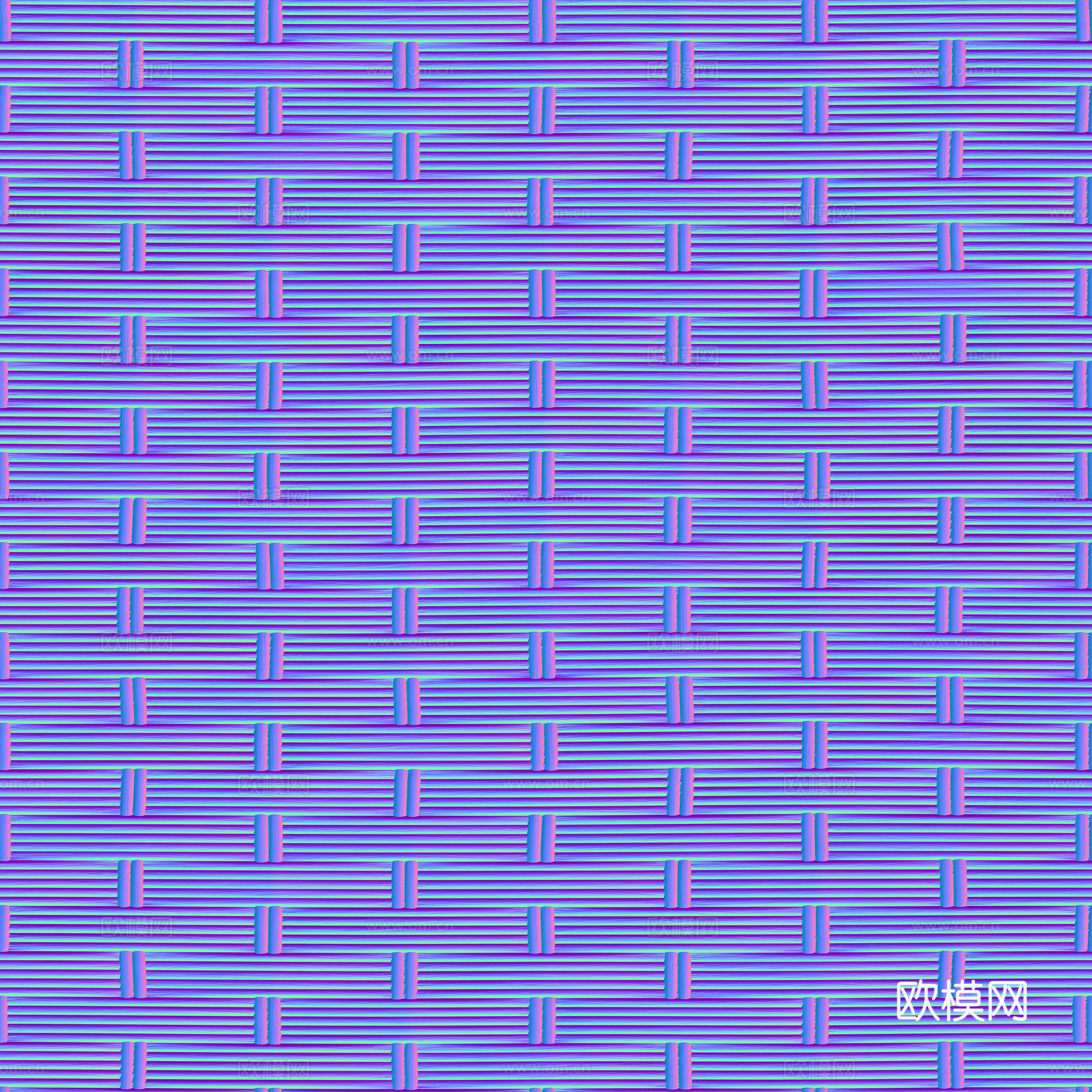 藤编竹编编织品 PBR材质贴图 2k