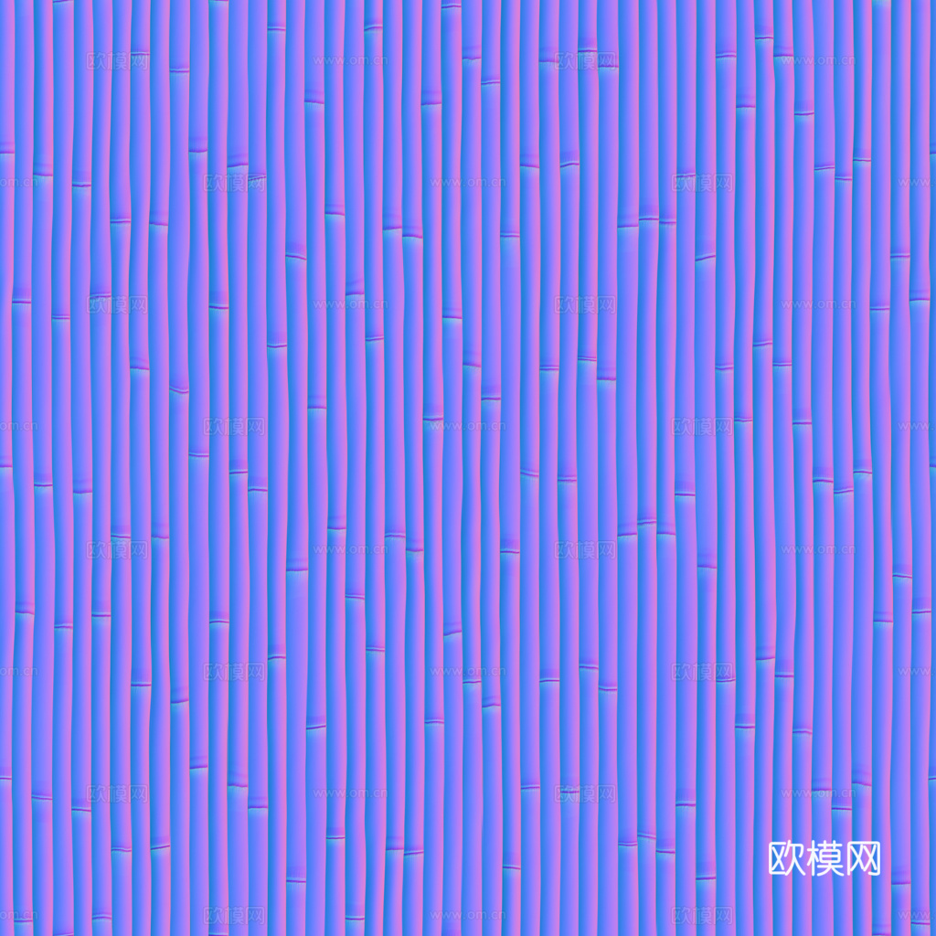 竹子竹篱笆竹排竹墙 PBR材质贴图 1k