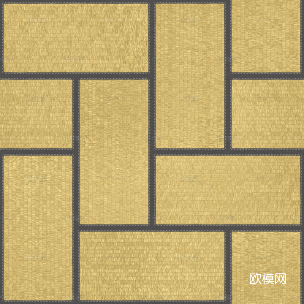 榻榻米竹席竹编 PBR贴图 1k