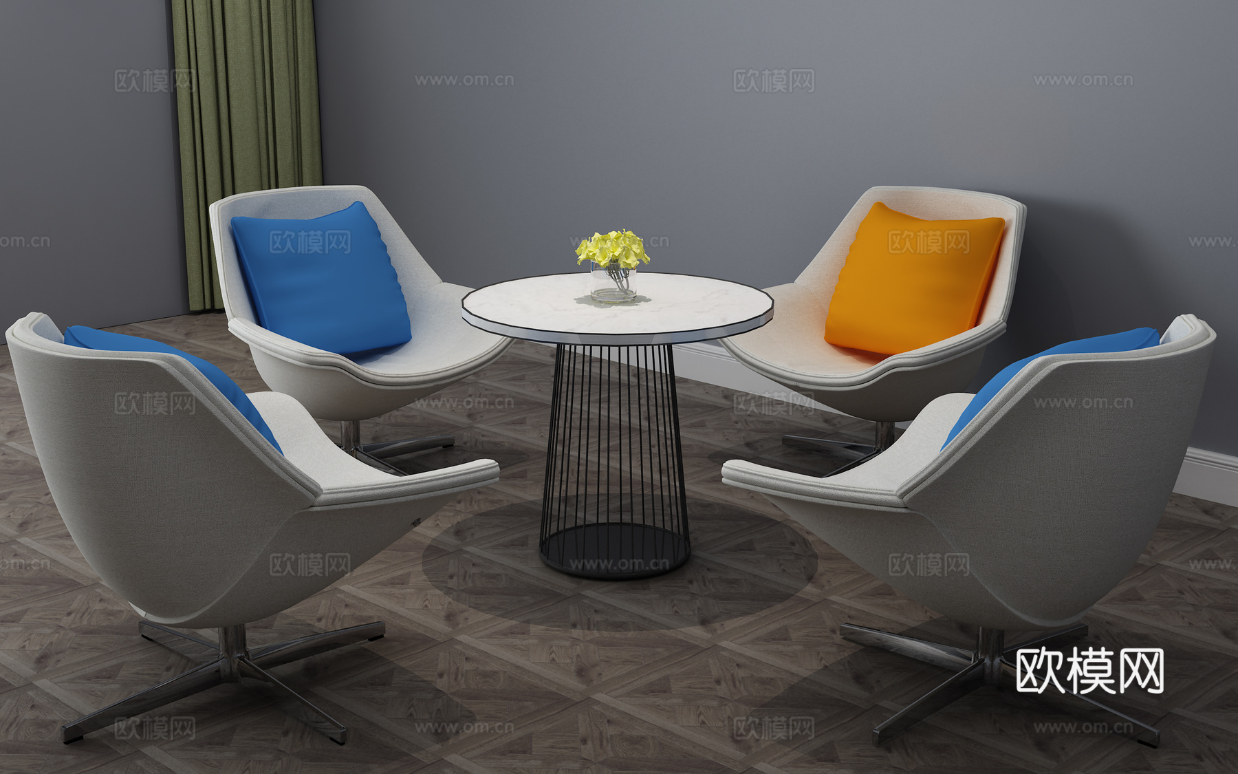 现代洽谈桌 休闲桌3d模型下载