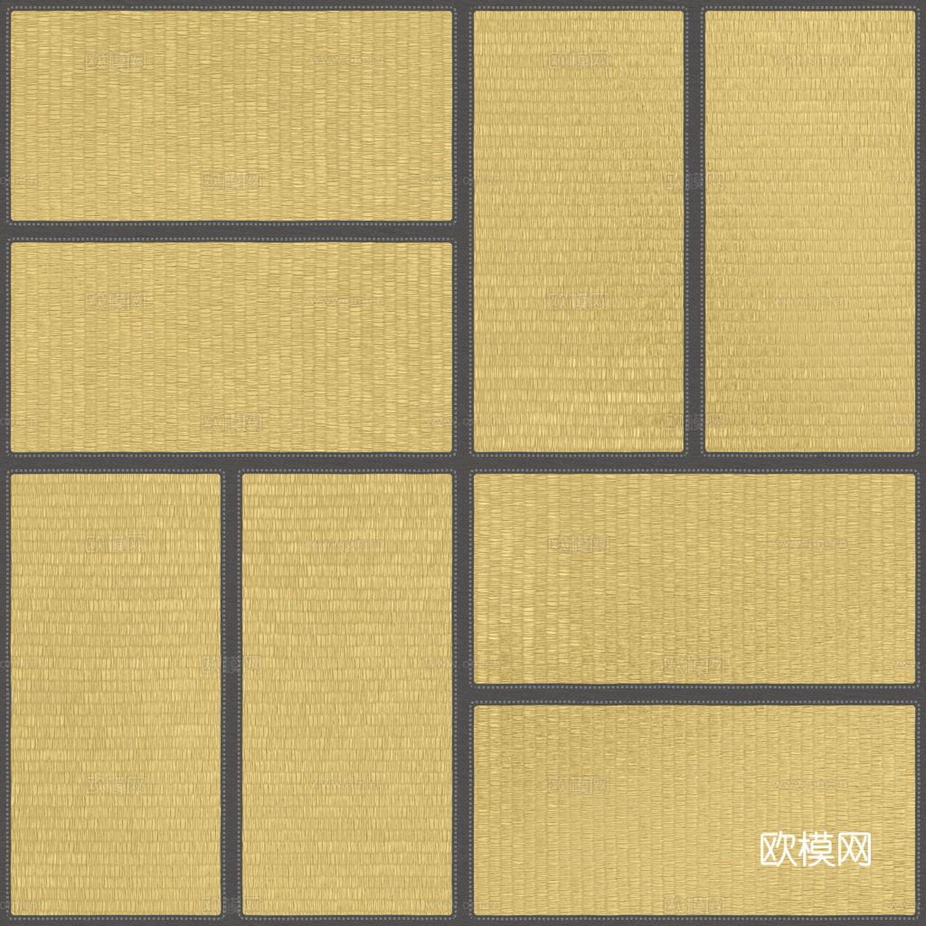 榻榻米竹席竹编 PBR贴图 1k