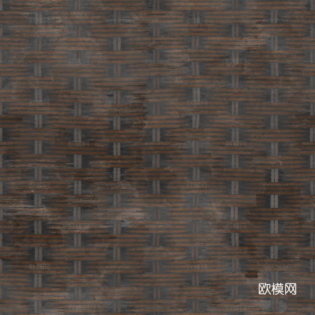 藤编竹编编织品 PBR材质贴图 1k