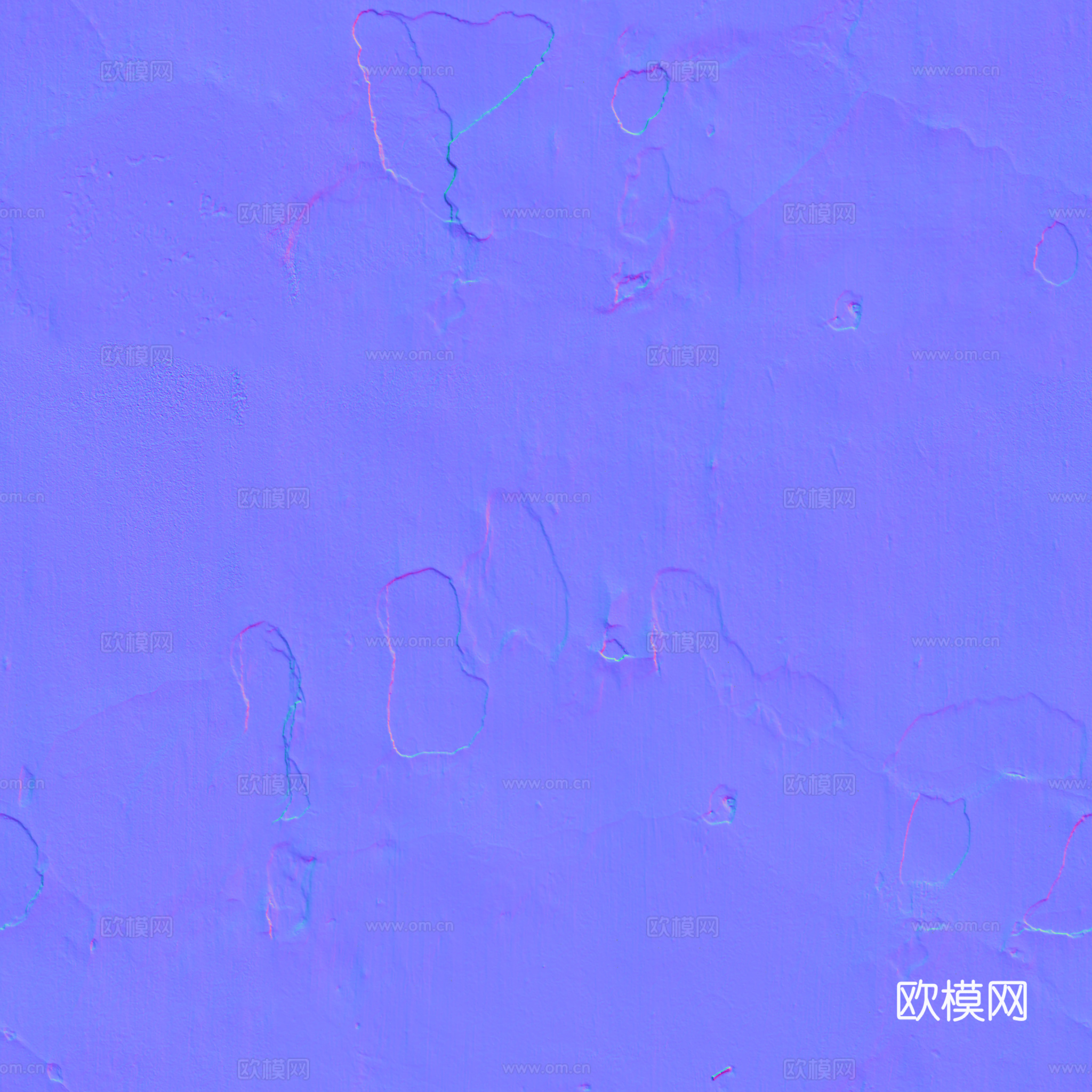 粗糙破旧水泥墙户外墙 PBR贴图 2k