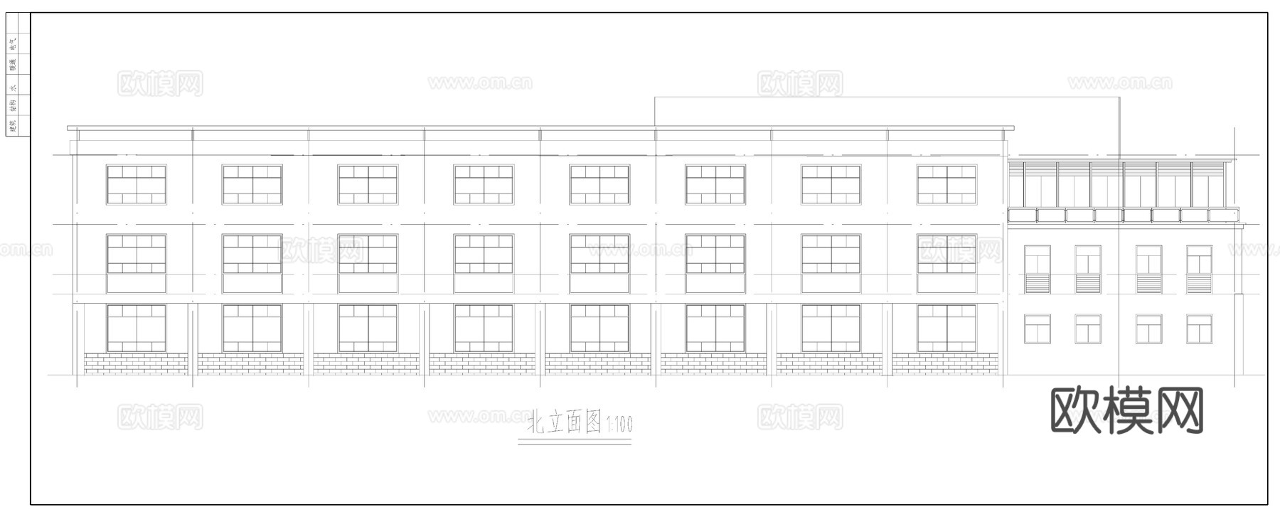 厂房建筑施工图cad施工图