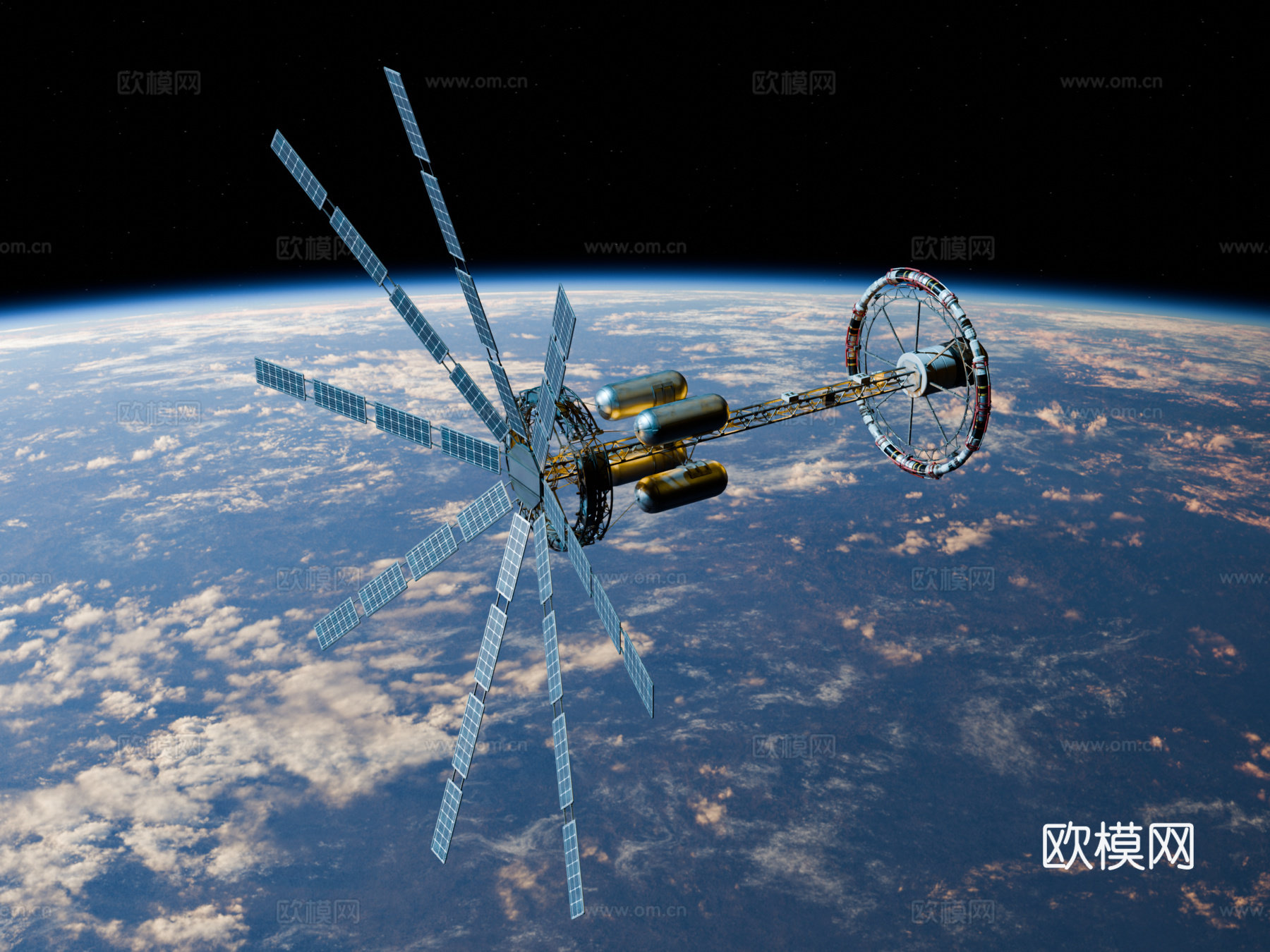太空站 太空飞船 太空空间站 太空舱 航天器 卫星su模型