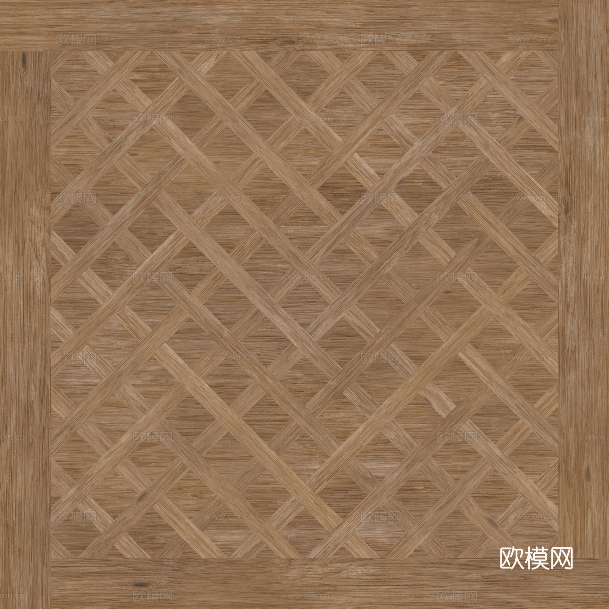 无缝拼花木地板 PBR贴图 2k