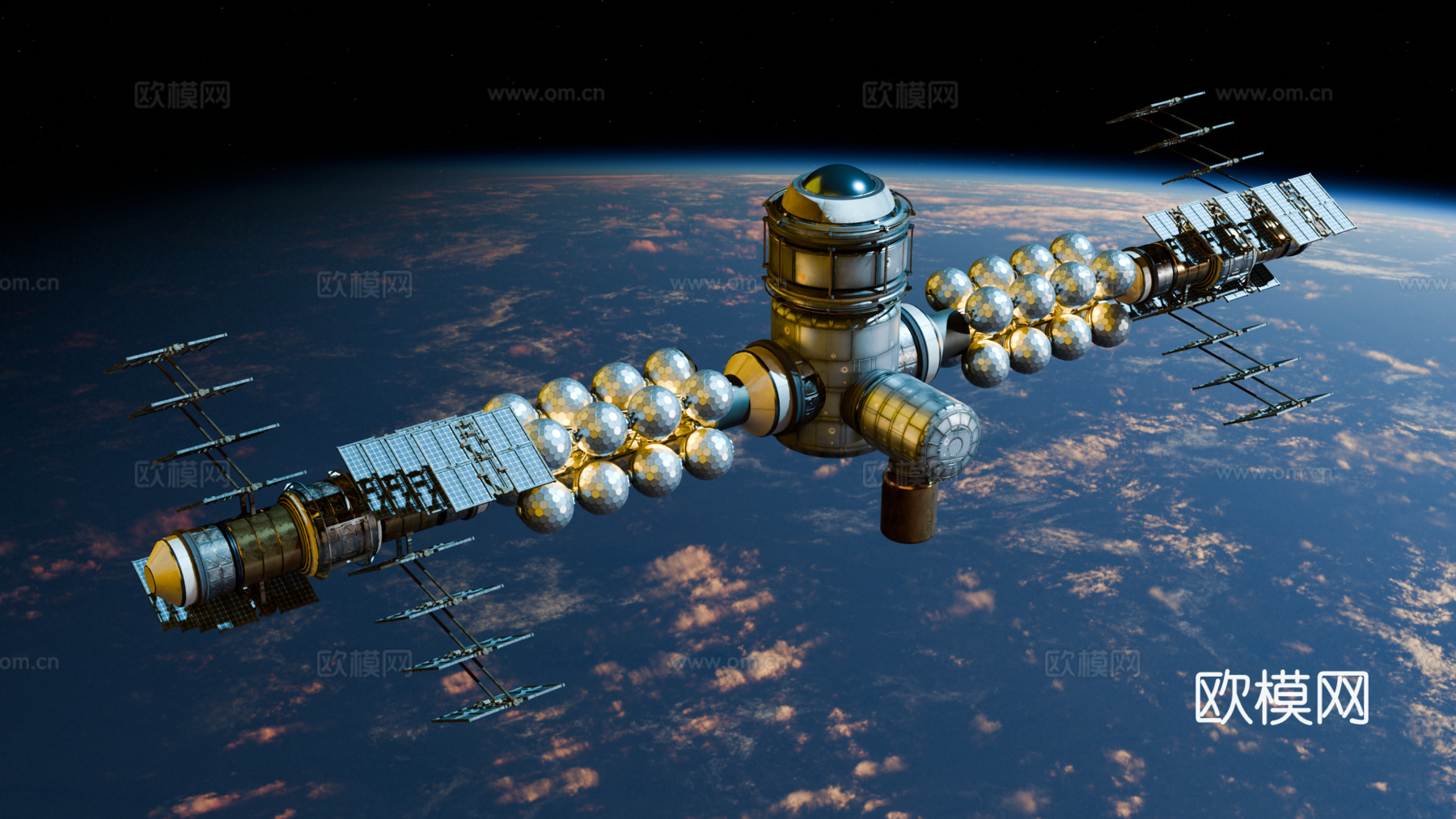 太空站 太空飞船 太空空间站 太空舱 航天器 卫星su模型